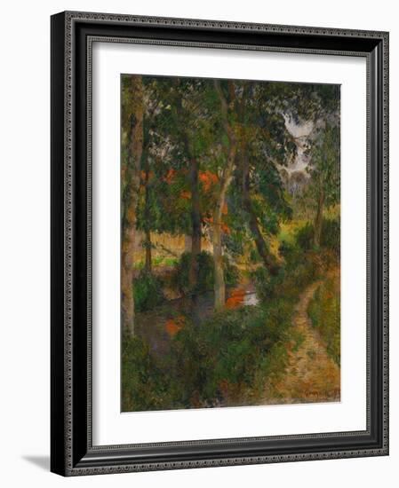 Father Jean's Walk or the Red Roofs, 1886-Paul Gauguin-Framed Giclee Print