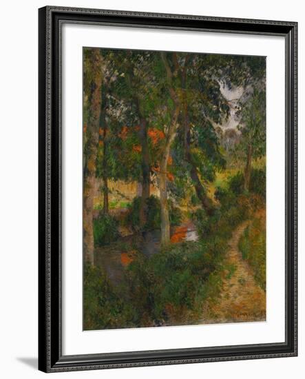 Father Jean's Walk or the Red Roofs, 1886-Paul Gauguin-Framed Giclee Print