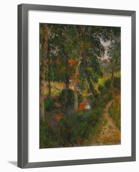 Father Jean's Walk or the Red Roofs, 1886-Paul Gauguin-Framed Giclee Print