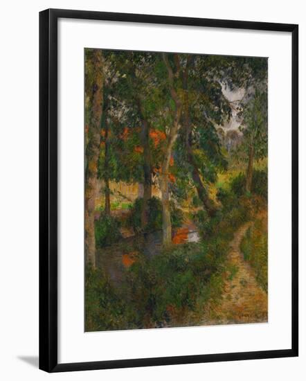 Father Jean's Walk or the Red Roofs, 1886-Paul Gauguin-Framed Giclee Print