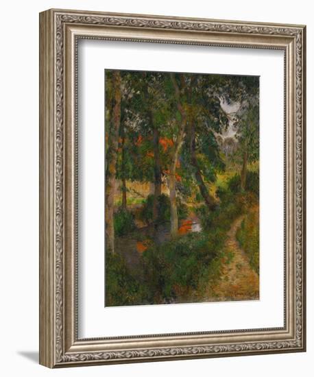 Father Jean's Walk or the Red Roofs, 1886-Paul Gauguin-Framed Giclee Print