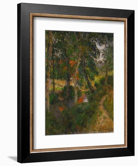 Father Jean's Walk or the Red Roofs, 1886-Paul Gauguin-Framed Giclee Print
