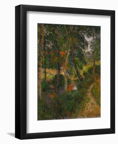 Father Jean's Walk or the Red Roofs, 1886-Paul Gauguin-Framed Giclee Print