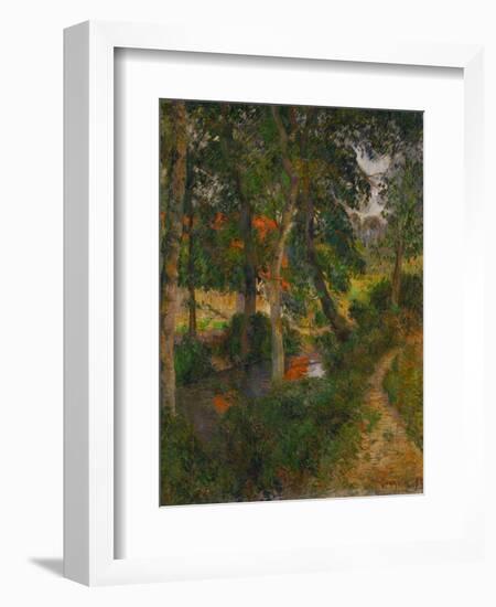 Father Jean's Walk or the Red Roofs, 1886-Paul Gauguin-Framed Giclee Print