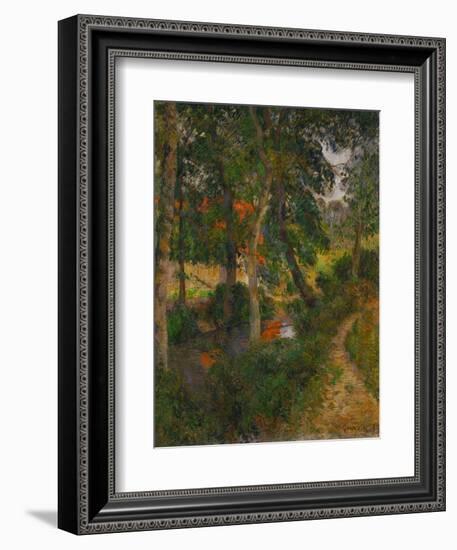 Father Jean's Walk or the Red Roofs, 1886-Paul Gauguin-Framed Giclee Print