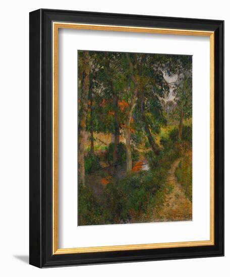 Father Jean's Walk or the Red Roofs, 1886-Paul Gauguin-Framed Giclee Print