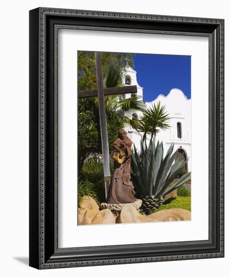 Father Junipero Serra Statue, Mission Basilica San Diego De Alcala, San Diego, California-null-Framed Photographic Print