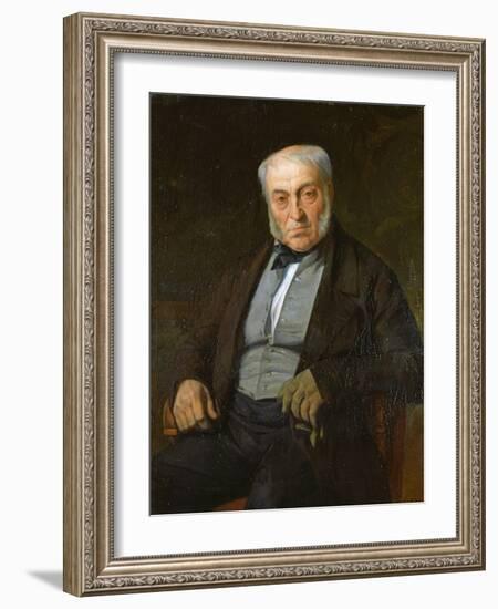 Father of the Artist (Oil on Canvas)-Jules Elie Delaunay-Framed Giclee Print