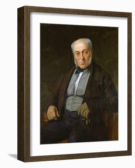 Father of the Artist (Oil on Canvas)-Jules Elie Delaunay-Framed Giclee Print