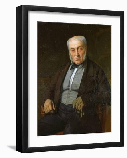 Father of the Artist (Oil on Canvas)-Jules Elie Delaunay-Framed Giclee Print