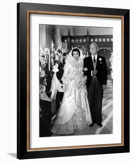 FATHER OF THE BRIDE, 1950 directed by VINCENTE MINNELLI Elizabeth Taylor / Spencer Tracy (b/w photo-null-Framed Photo