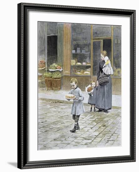 Father's Day, 1891-Victor Gabriel Gilbert-Framed Giclee Print