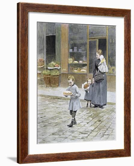 Father's Day, 1891-Victor Gabriel Gilbert-Framed Giclee Print