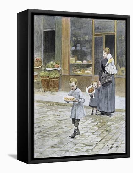 Father's Day, 1891-Victor Gabriel Gilbert-Framed Premier Image Canvas