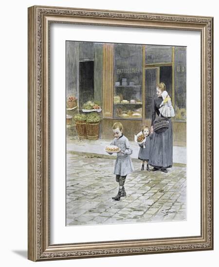 Father's Day, 1891-Victor Gabriel Gilbert-Framed Giclee Print