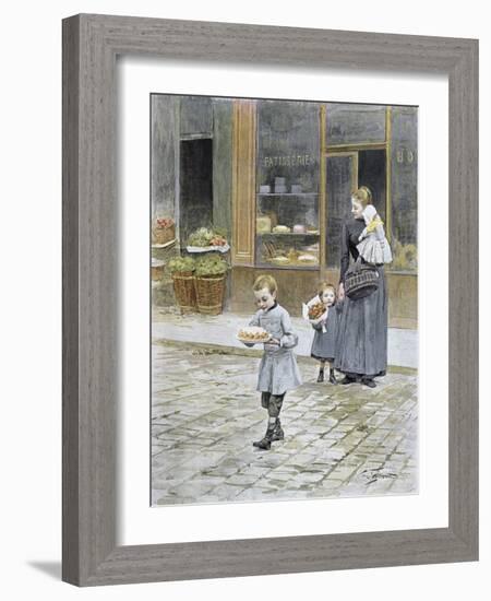 Father's Day, 1891-Victor Gabriel Gilbert-Framed Giclee Print