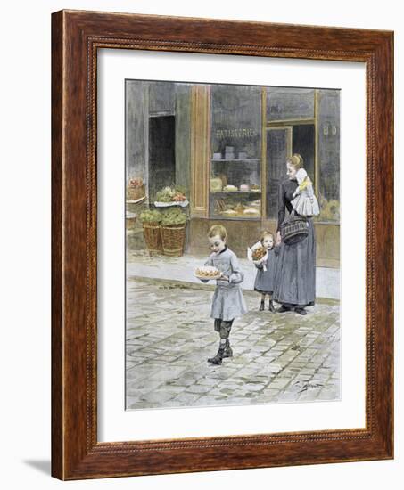 Father's Day, 1891-Victor Gabriel Gilbert-Framed Giclee Print