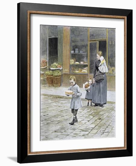 Father's Day, 1891-Victor Gabriel Gilbert-Framed Giclee Print