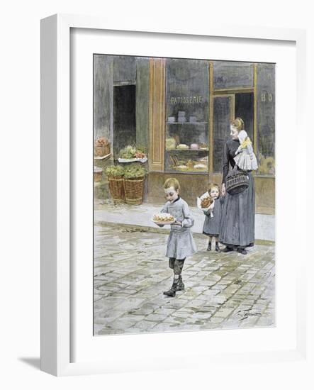 Father's Day, 1891-Victor Gabriel Gilbert-Framed Giclee Print