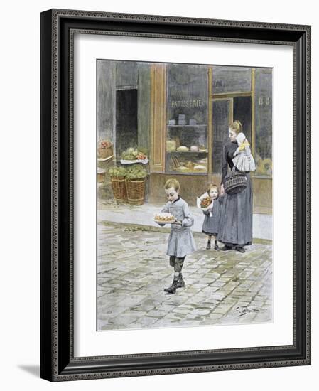 Father's Day, 1891-Victor Gabriel Gilbert-Framed Giclee Print