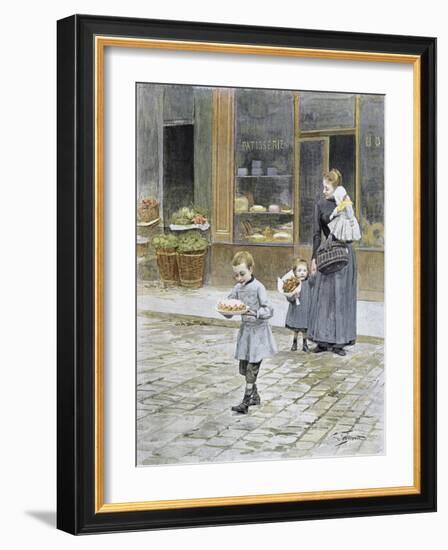 Father's Day, 1891-Victor Gabriel Gilbert-Framed Giclee Print