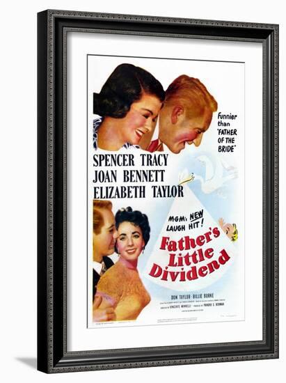 Father's Little Dividend, Joan Bennett, Spencer Tracy, Don Taylor, Elizabeth Taylor, 1951-null-Framed Premium Giclee Print