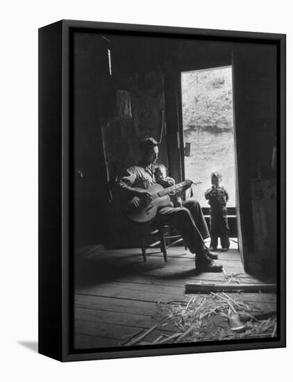 Father Singing to His Children-Eliot Elisofon-Framed Premier Image Canvas