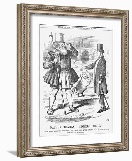 Father Thames Himself Again, 1865-John Tenniel-Framed Giclee Print