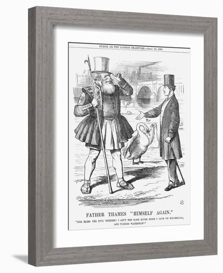 Father Thames Himself Again, 1865-John Tenniel-Framed Giclee Print