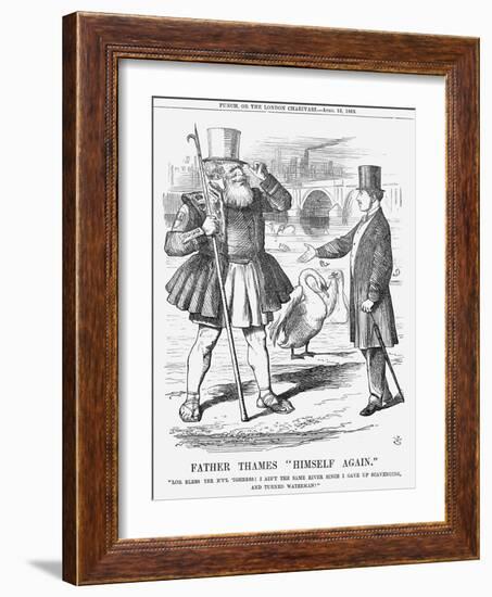 Father Thames Himself Again, 1865-John Tenniel-Framed Giclee Print