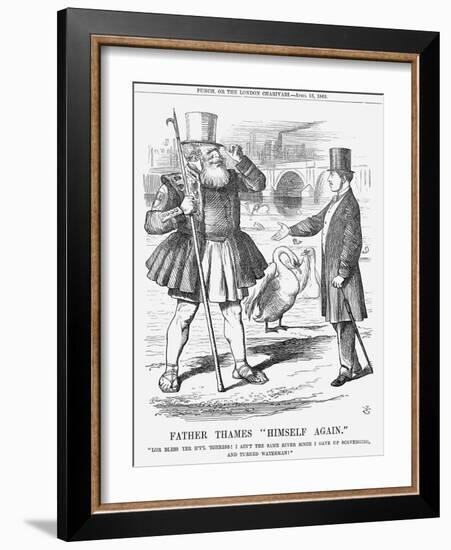 Father Thames Himself Again, 1865-John Tenniel-Framed Giclee Print