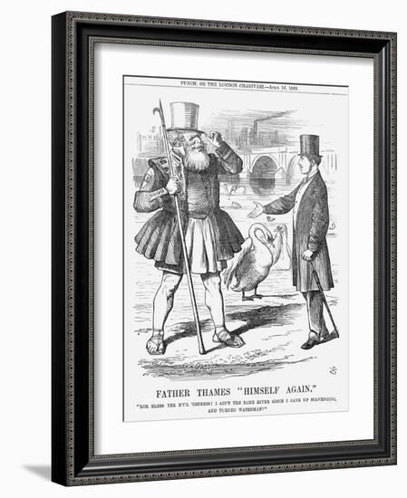 Father Thames Himself Again, 1865-John Tenniel-Framed Giclee Print