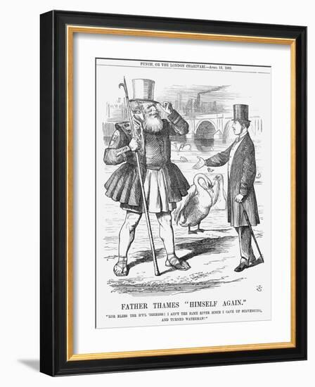 Father Thames Himself Again, 1865-John Tenniel-Framed Giclee Print