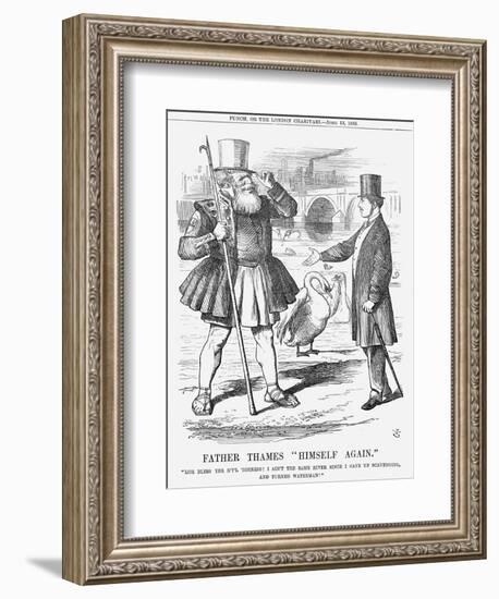 Father Thames Himself Again, 1865-John Tenniel-Framed Giclee Print