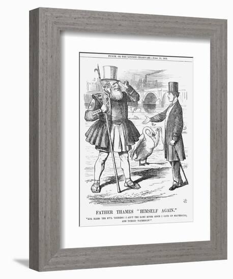 Father Thames Himself Again, 1865-John Tenniel-Framed Giclee Print