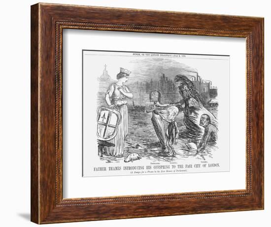 Father Thames Introducing His Offspring to the Fair City of London, 1858-null-Framed Giclee Print