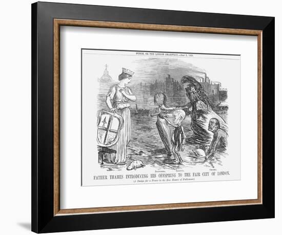 Father Thames Introducing His Offspring to the Fair City of London, 1858-null-Framed Giclee Print