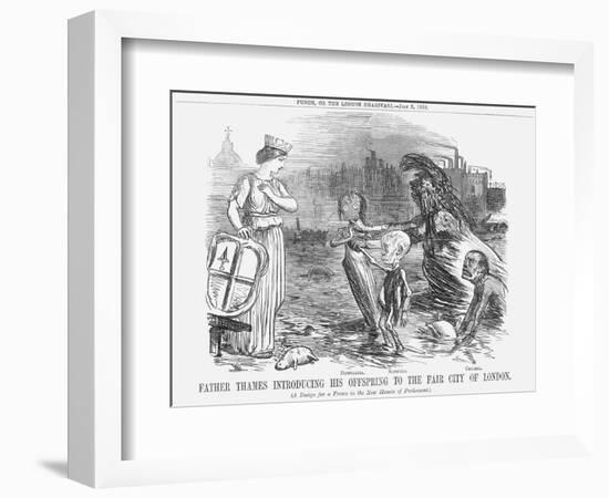 Father Thames Introducing His Offspring to the Fair City of London, 1858-null-Framed Giclee Print