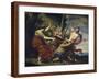 Father Time Overcome by Love, Hope and Beauty, 1627-Simon Vouet-Framed Giclee Print