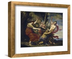 Father Time Overcome by Love, Hope and Beauty, 1627-Simon Vouet-Framed Giclee Print