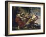 Father Time Overcome by Love, Hope and Beauty, 1627-Simon Vouet-Framed Giclee Print