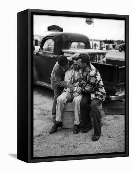 Father Weeping Helplessly after Identifying the Body of His Son-Yale Joel-Framed Premier Image Canvas