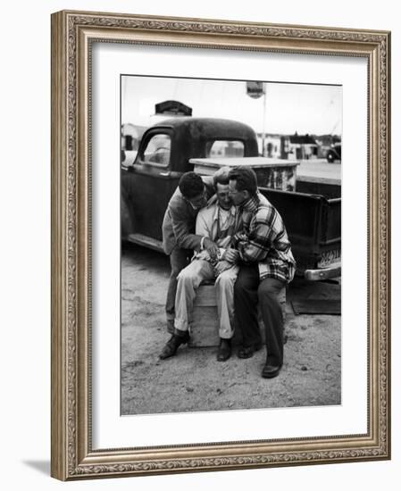 Father Weeping Helplessly after Identifying the Body of His Son-Yale Joel-Framed Photographic Print