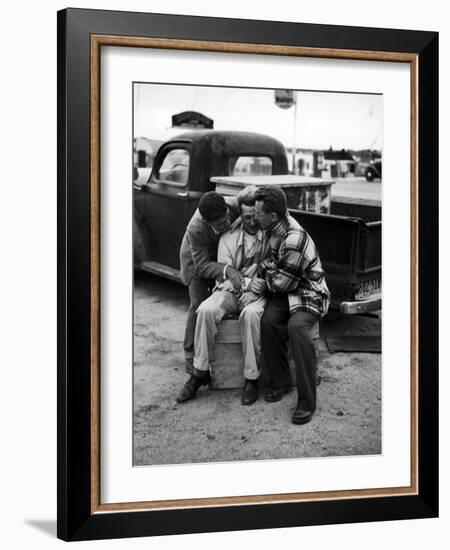 Father Weeping Helplessly after Identifying the Body of His Son-Yale Joel-Framed Photographic Print
