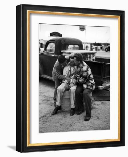 Father Weeping Helplessly after Identifying the Body of His Son-Yale Joel-Framed Photographic Print