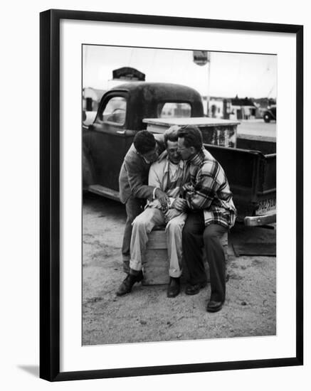 Father Weeping Helplessly after Identifying the Body of His Son-Yale Joel-Framed Photographic Print