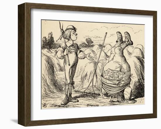 Father William Standing on His Head, from 'Alice's Adventures in Wonderland' by Lewis Carroll,…-John Tenniel-Framed Giclee Print