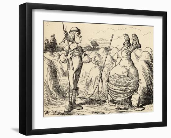 Father William Standing on His Head, from 'Alice's Adventures in Wonderland' by Lewis Carroll,…-John Tenniel-Framed Giclee Print