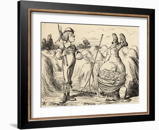 Father William Standing on His Head, from 'Alice's Adventures in Wonderland' by Lewis Carroll,…-John Tenniel-Framed Giclee Print