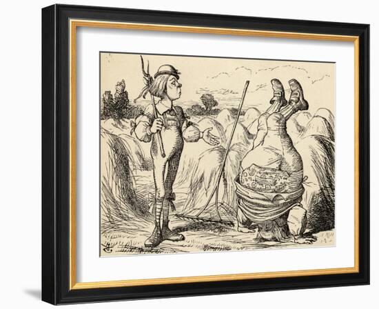 Father William Standing on His Head, from 'Alice's Adventures in Wonderland' by Lewis Carroll,…-John Tenniel-Framed Giclee Print
